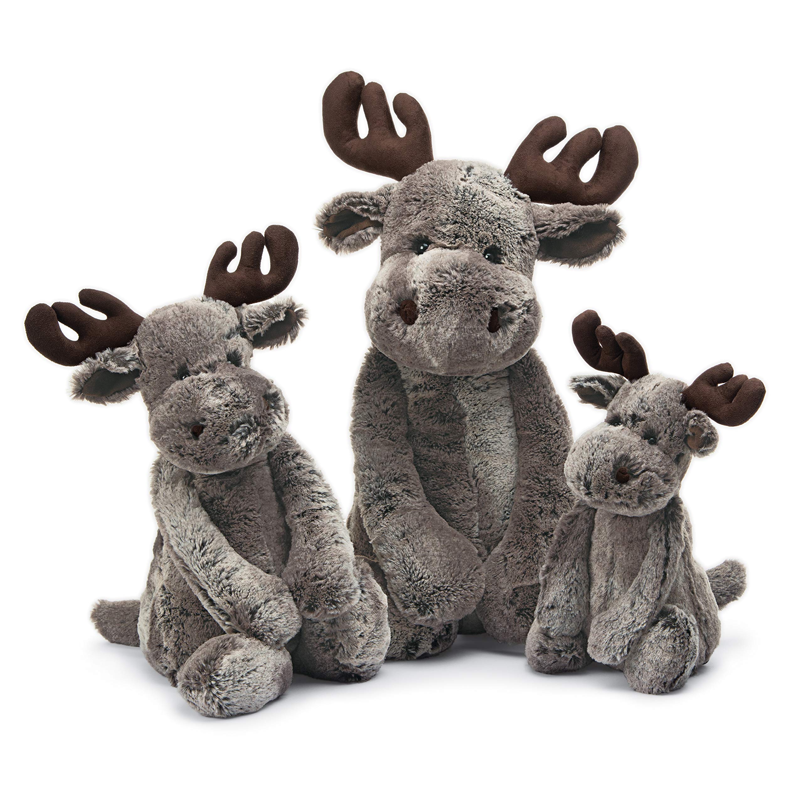 ぬいぐるみ  Bashful Marty Moose scarf Jellycat Medium Bashful Moose Plush Indigo Baby Exclusive Red